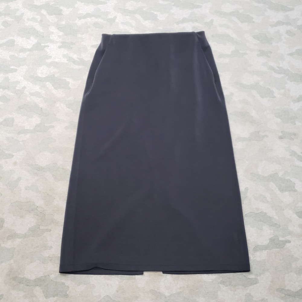 Lululemon Softstreme Midi Skirt Women 8 Black Zip Casual Minimalist